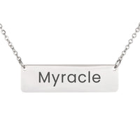 Load image into Gallery viewer, Myracle Necklace – Custom Name Horizontal Bar Necklace for Women
