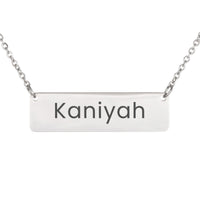 Load image into Gallery viewer, Kaniyah Necklace – Custom Name Horizontal Bar Necklace for Women
