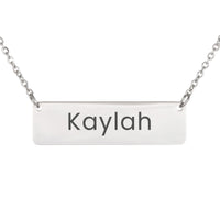 Load image into Gallery viewer, Kaylah Necklace – Personalized Name Chain - Custom Horizontal Bar Necklace for Women
