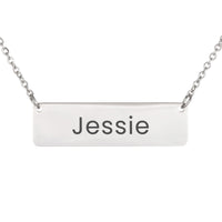 Load image into Gallery viewer, Jessie Necklace – Personalized Name Chain - Custom Horizontal Bar Necklace for Women
