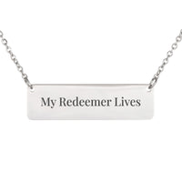 Load image into Gallery viewer, My Redeemer Lives Necklace, Job 19:25 Faith Religious Pendant for Sister
