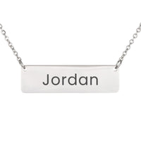 Load image into Gallery viewer, Jordan Necklace – Personalized Name Chain - Custom Horizontal Bar Necklace for Women
