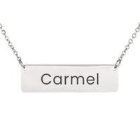 Load image into Gallery viewer, Carmel Necklace – Custom Name Horizontal Bar Necklace for Women
