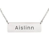 Load image into Gallery viewer, Aislinn Necklace – Custom Name Horizontal Bar Necklace for Women

