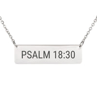Load image into Gallery viewer, Psalm 18:30 Necklace - First Responder Gift, Protection Bible Scripture Jewelry
