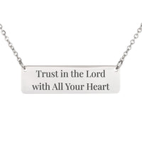 Load image into Gallery viewer, Trust in the Lord with All Your Heart Necklace, Proverbs 3:5 Religious Gift for Her
