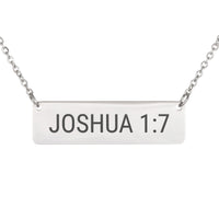 Load image into Gallery viewer, Joshua 1:7 Necklace - Courage Bible Verse Jewelry, Deployment Gift
