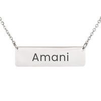 Load image into Gallery viewer, Amani Necklace – Personalized Horizontal Bar Necklace for Women
