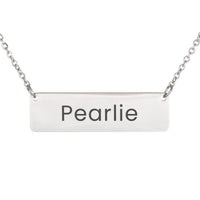Load image into Gallery viewer, Pearlie Necklace – Custom Name Horizontal Bar Necklace for Women
