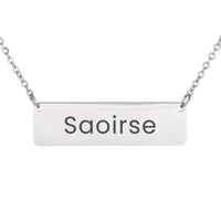 Load image into Gallery viewer, Saoirse Necklace – Custom Name Horizontal Bar Necklace for Women
