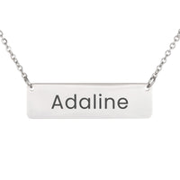 Load image into Gallery viewer, Adaline Necklace – Custom Name Horizontal Bar Necklace for Women
