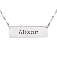 Load image into Gallery viewer, Alison Necklace – Custom Name Horizontal Bar Necklace for Women
