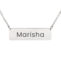 Load image into Gallery viewer, Marisha Necklace – Custom Name Horizontal Bar Necklace for Women
