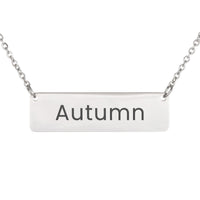 Load image into Gallery viewer, Autumn Necklace – Custom Name Horizontal Bar Necklace for Women

