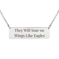 Load image into Gallery viewer, They Will Soar on Wings Like Eagles Necklace, Strength Bible Jewelry Isaiah 40:31 - Inspirational Gift for Her

