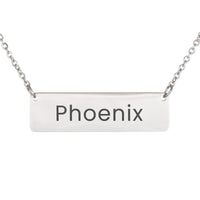 Load image into Gallery viewer, Phoenix Necklace – Custom Name Horizontal Bar Necklace for Women
