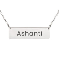 Load image into Gallery viewer, Ashanti Necklace – Custom Name Horizontal Bar Necklace for Women

