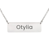 Load image into Gallery viewer, Otylia Necklace – Personalized Name Chain - Custom Horizontal Bar Necklace for Women
