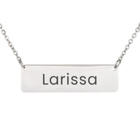 Load image into Gallery viewer, Larissa Necklace – Custom Name Horizontal Bar Necklace for Women
