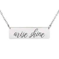 Load image into Gallery viewer, Arise Shine Necklace, Isaiah 60:1 Inspirational Bible Verse Gift for Mom
