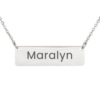 Load image into Gallery viewer, Maralyn Necklace – Custom Name Horizontal Bar Necklace for Women
