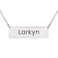 Load image into Gallery viewer, Larkyn Necklace – Personalized Name Chain - Custom Horizontal Bar Necklace for Women
