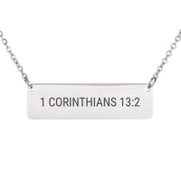 Load image into Gallery viewer, 1 Corinthians 13:2 Necklace - Gift for Her, Minimalist Love Bible Jewelry
