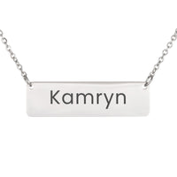 Load image into Gallery viewer, Kamryn Necklace – Personalized Name Chain - Custom Horizontal Bar Necklace for Women
