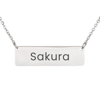 Load image into Gallery viewer, Sakura Necklace – Personalized Name Chain - Custom Horizontal Bar Necklace for Women
