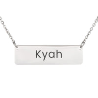 Load image into Gallery viewer, Kyah Necklace – Custom Name Horizontal Bar Necklace for Women
