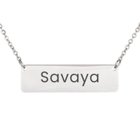 Load image into Gallery viewer, Savaya Necklace – Personalized Name Chain - Custom Horizontal Bar Necklace for Women
