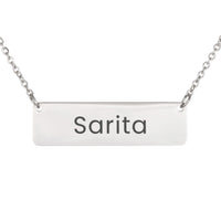 Load image into Gallery viewer, Sarita Necklace – Personalized Name Chain - Custom Horizontal Bar Necklace for Women
