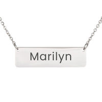 Load image into Gallery viewer, Marilyn Necklace – Custom Name Horizontal Bar Necklace for Women
