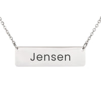 Load image into Gallery viewer, Jensen Necklace – Personalized Name Chain - Custom Horizontal Bar Necklace for Women
