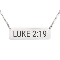 Load image into Gallery viewer, Luke 2:19 Necklace - Grandma Gift, Mother's Day Bible Verse Jewelry
