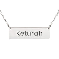 Load image into Gallery viewer, Keturah Necklace – Custom Name Horizontal Bar Necklace for Women
