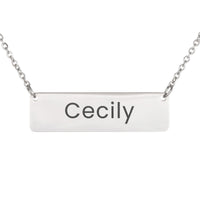 Load image into Gallery viewer, Cecily Necklace – Personalized Name Chain - Custom Horizontal Bar Necklace for Women
