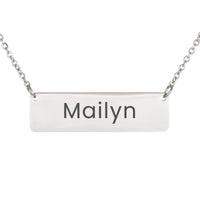 Load image into Gallery viewer, Mailyn Necklace – Personalized Name Chain - Custom Horizontal Bar Necklace for Women
