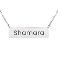 Load image into Gallery viewer, Shamara Necklace – Custom Name Horizontal Bar Necklace for Women
