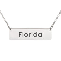 Load image into Gallery viewer, Florida Necklace – Custom Name Horizontal Bar Necklace for Women
