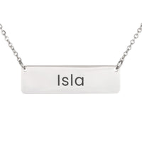 Load image into Gallery viewer, Isla Necklace – Custom Name Horizontal Bar Necklace for Women
