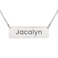 Load image into Gallery viewer, Jacalyn Necklace – Custom Name Horizontal Bar Necklace for Women
