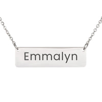 Load image into Gallery viewer, Emmalyn Necklace – Custom Name Horizontal Bar Necklace for Women
