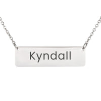 Load image into Gallery viewer, Kyndall Necklace – Custom Name Horizontal Bar Necklace for Women
