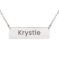 Load image into Gallery viewer, Krystle Necklace – Custom Name Horizontal Bar Necklace for Women
