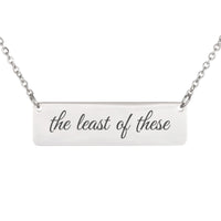 Load image into Gallery viewer, The Least of These Necklace, Appreciation Bible Scripture Pendant Matthew 25_40 - Nurse Gift
