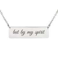 Load image into Gallery viewer, But by My Spirit Engraved Necklace - Strength Scripture Pendant for Women, Zechariah 4:6
