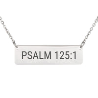 Load image into Gallery viewer, Psalm 125:1 Necklace - Minimalist Trust Bible Scripture Pendant, Encouragement Gift

