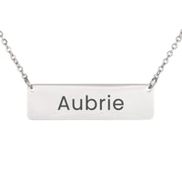 Load image into Gallery viewer, Aubrie Necklace – Custom Name Horizontal Bar Necklace for Women
