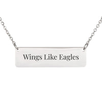 Load image into Gallery viewer, Wings Like Eagles Engraved Necklace - Isaiah 40:31 Strength Bible Jewelry, Encouragement Gift
